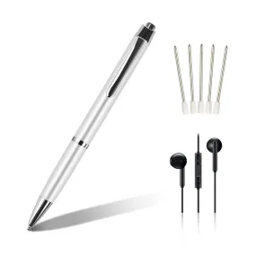 Silver Voice Recording Pen - Audio Recorder & Player
