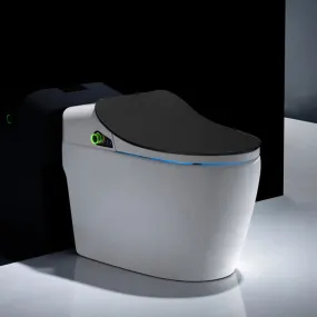 SLT680 | Luxury Smart Toilet One-Piece Floor Mounted HD Screen &Remote Control Simple Fashionable Design- Black