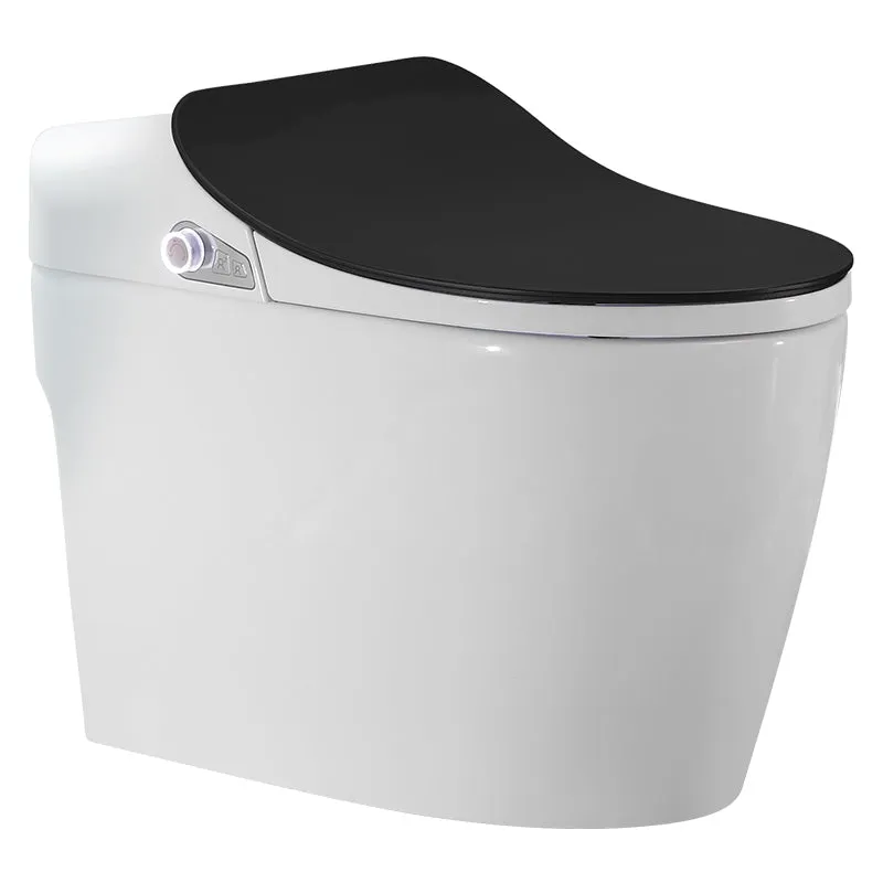 SLT680 | Luxury Smart Toilet One-Piece Floor Mounted HD Screen &Remote Control Simple Fashionable Design- Black