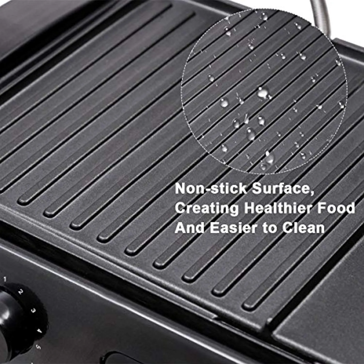 Smokeless Non-Stick Indoor Grill with Two Temperature Control & Indicator Light