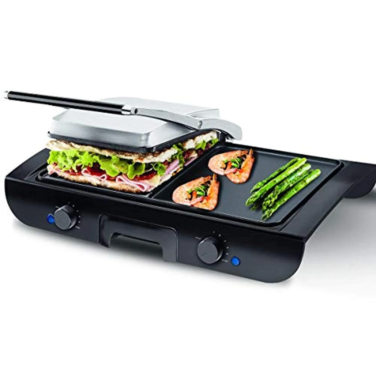 Smokeless Non-Stick Indoor Grill with Two Temperature Control & Indicator Light