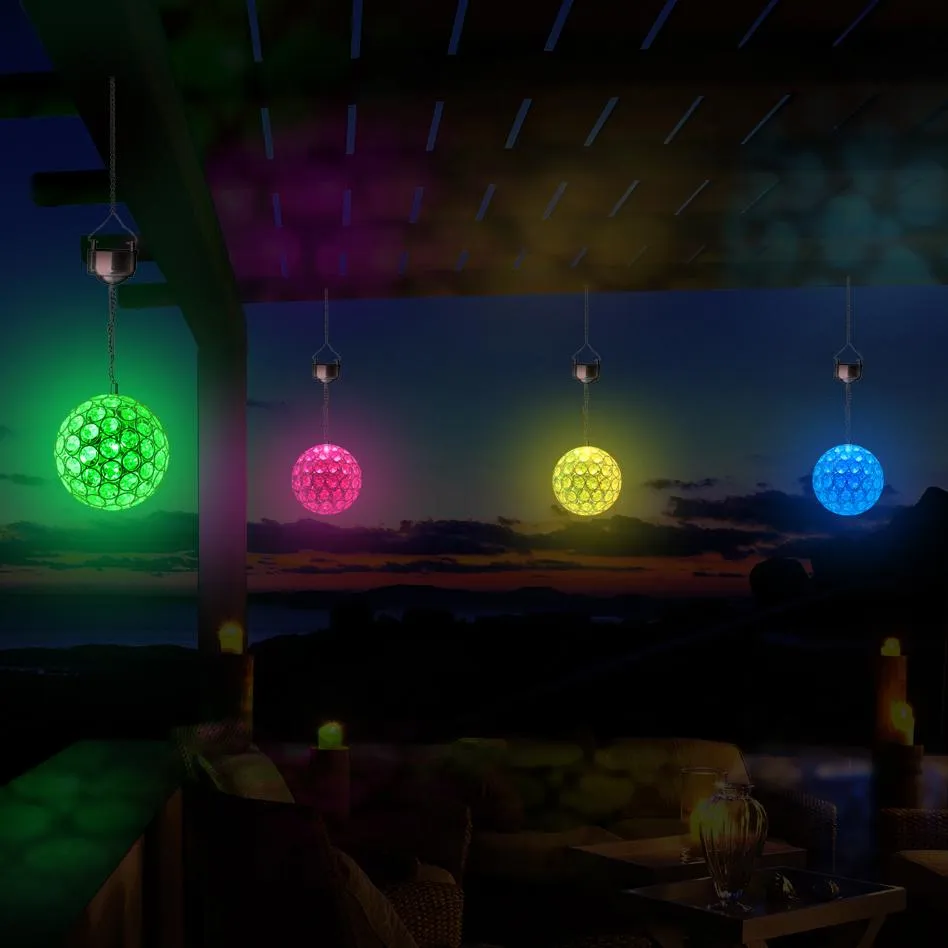 Solar Crystal Ball Light - Colour Changing LED