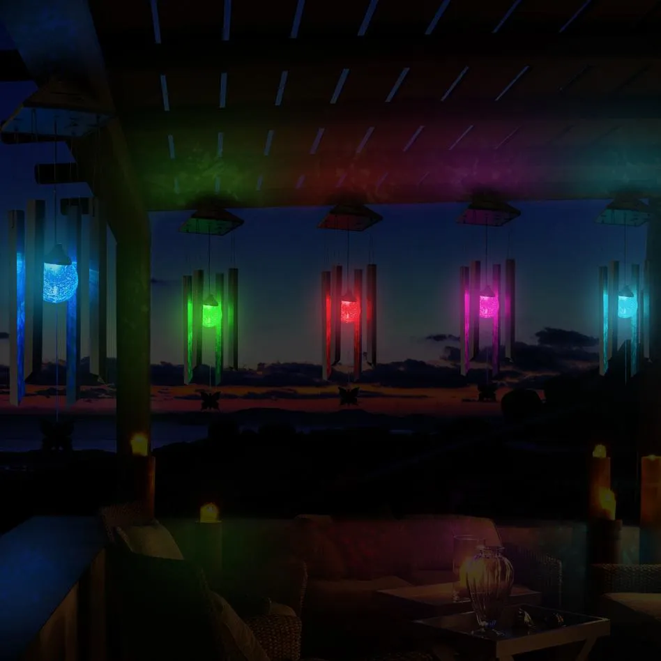 Solar Powered Wind Chimes Light - Colour Changing LED