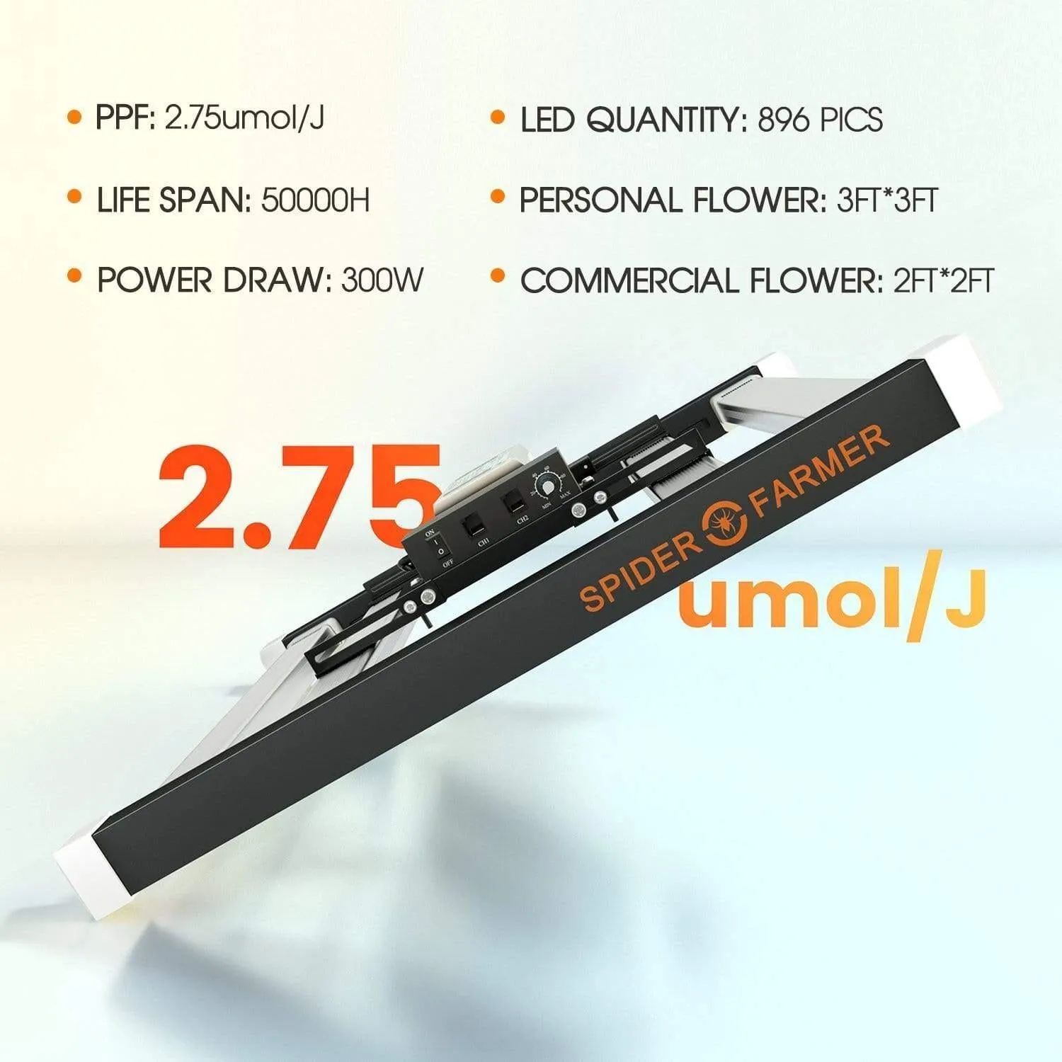 Spider Farmer SE3000 LED Grow Light (300w)