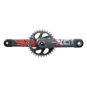 SRAM X01 Eagle DUB C3 Crankset Speed: 11/12 Spindle: 28.99mm BCD: Direct Mount 32 DUB 165mm Red SuperBoost 