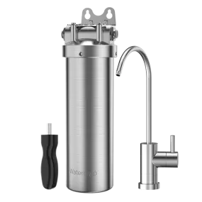 Stainless Steel Undersink Water Filtration System With Dedicated Faucet
