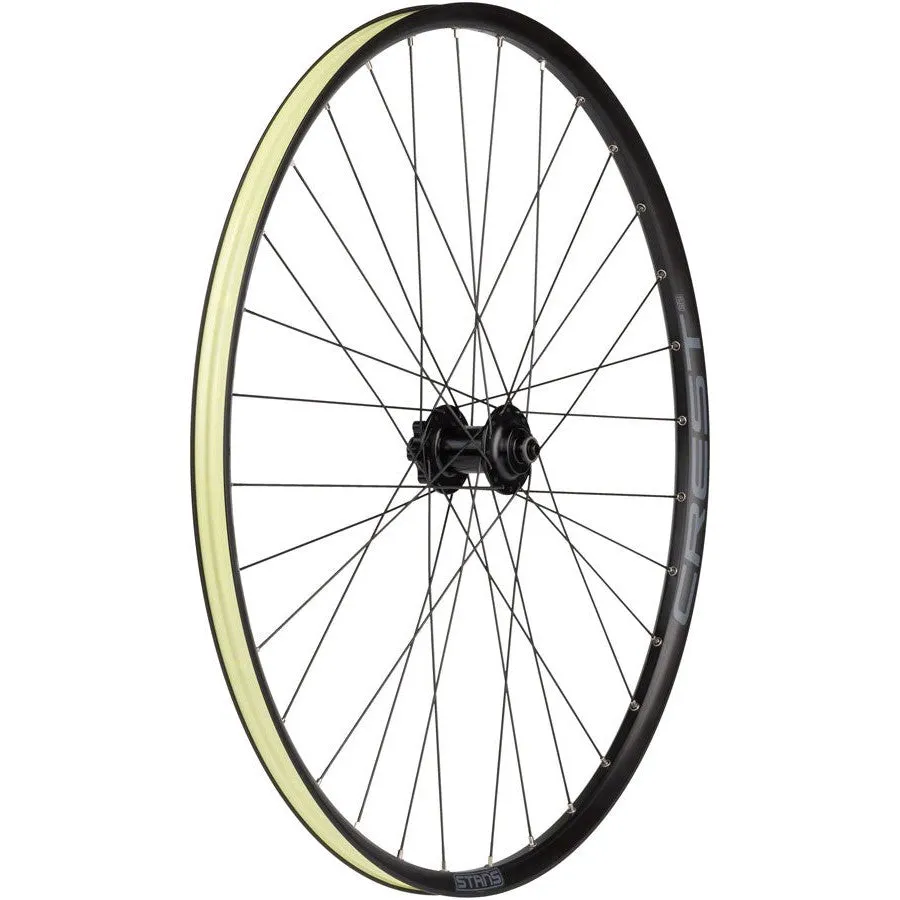 Stans Crest S2 Front Wheel - 29" QR x 100mm 6-Bolt Black