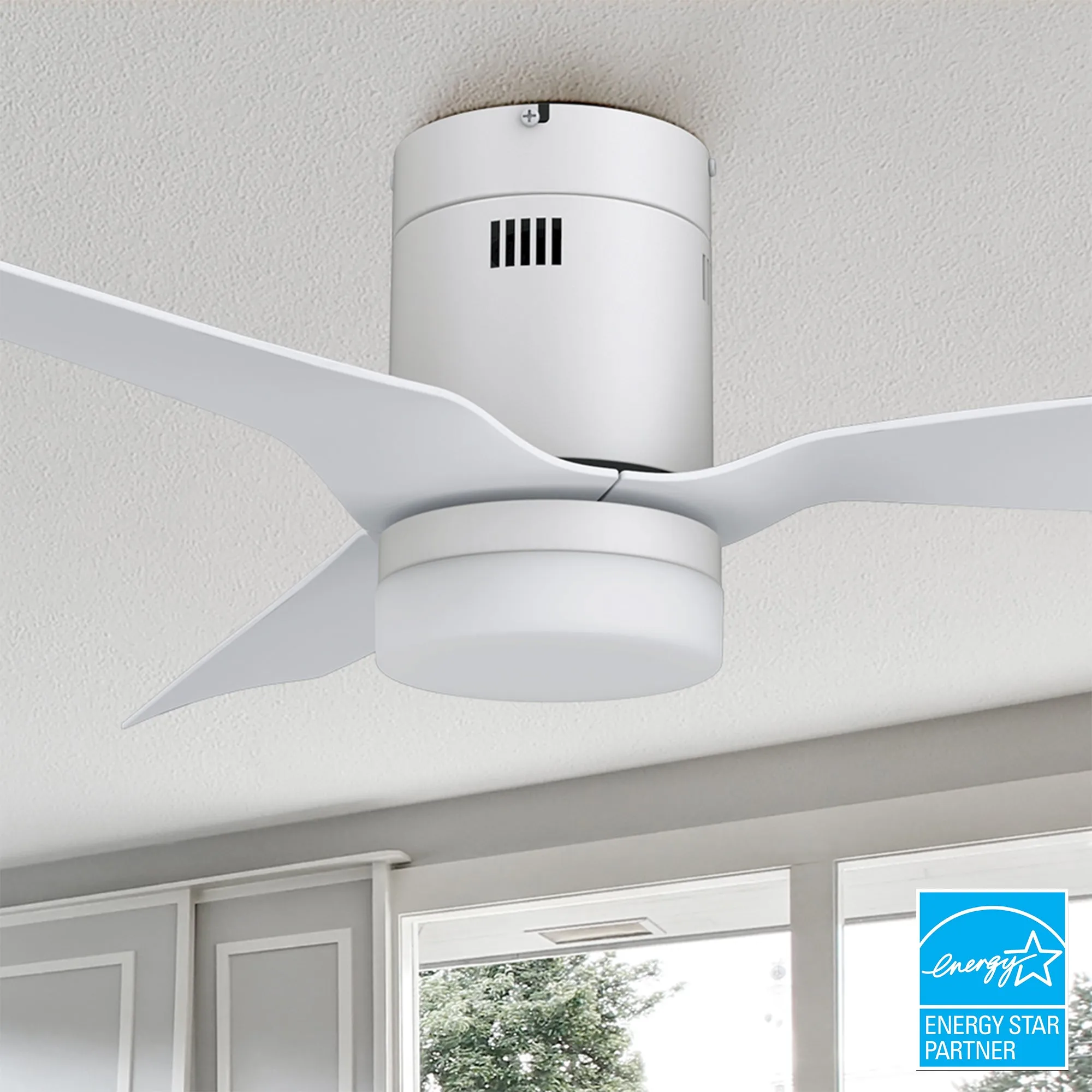 Striver Low Profile Smart Fan with LED light and Remote 52 Inch