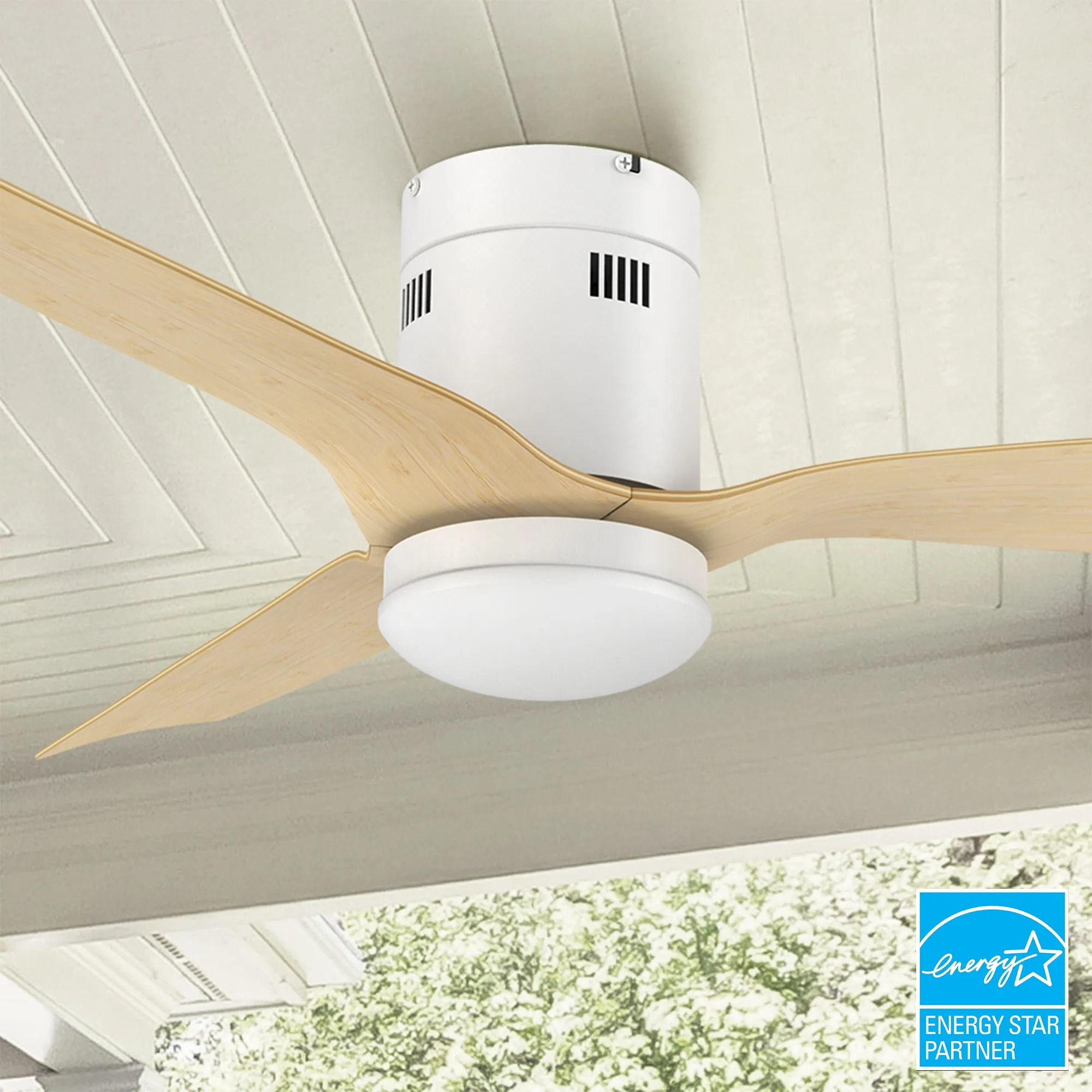 Striver Low Profile Smart Fan with LED light and Remote 52 Inch