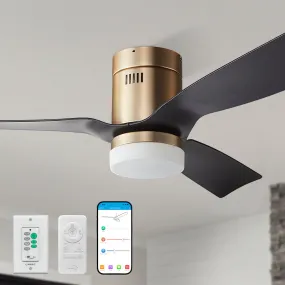 Striver Ⅱ Low Profile Smart Fan with LED light and Remote Outdoor/Indoor 48"
