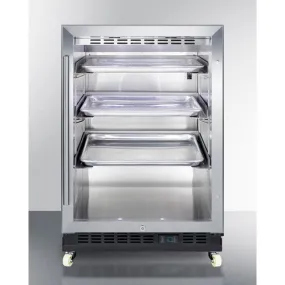 Summit 24" Wide Built-In Mini Reach-In Beverage Center with Dolly - SCR610BLRI
