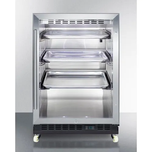 Summit 24" Wide Built-In Mini Reach-In Beverage Center with Dolly - SCR610BLRI