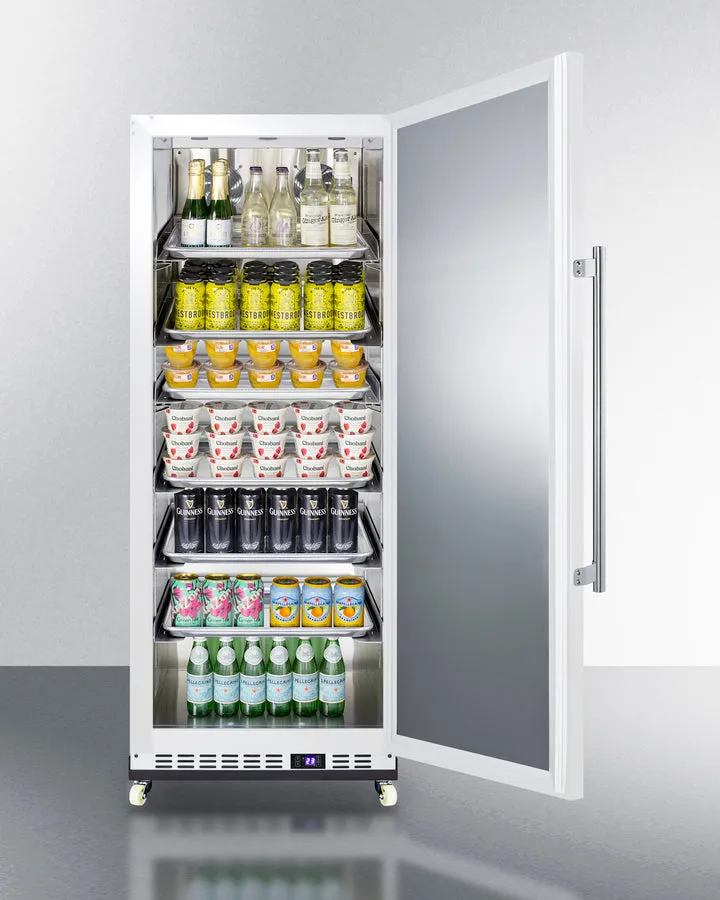 Summit 24" Wide Mini Reach-In All-Refrigerator with Dolly in White - FFAR12WRI