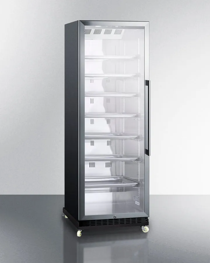 Summit 24" Wide Mini Reach-In Beverage Center with Dolly - SCR1401LHRI