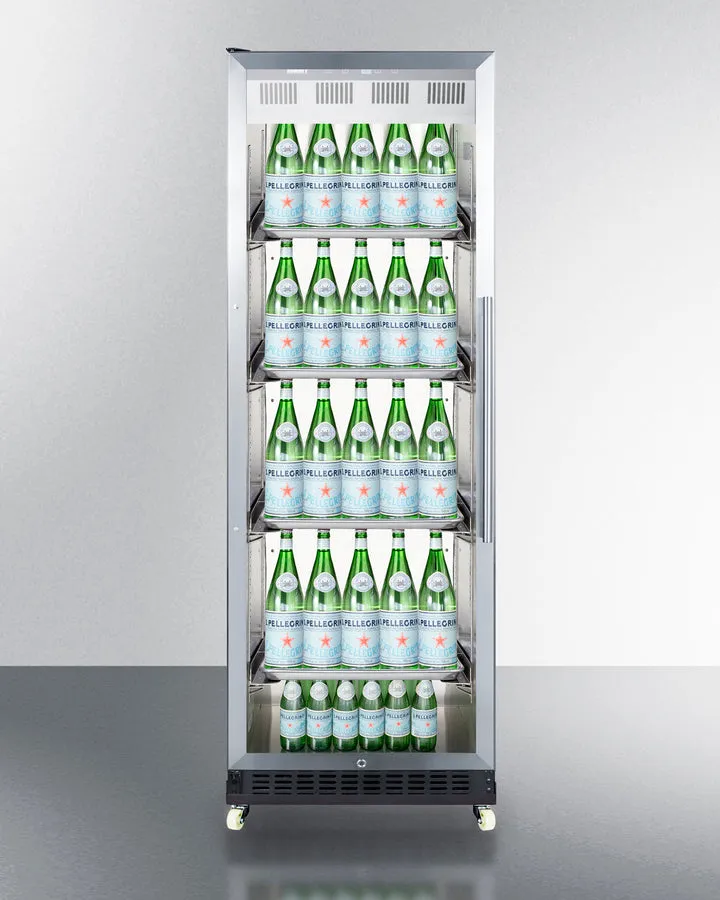Summit 24" Wide Mini Reach-In Beverage Center with Dolly - SCR1401LHRI