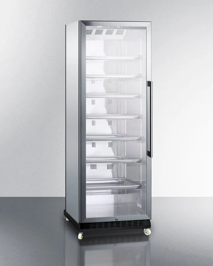 Summit 24" Wide Mini Reach-In Beverage Center with Dolly - SCR1401LHRICSS