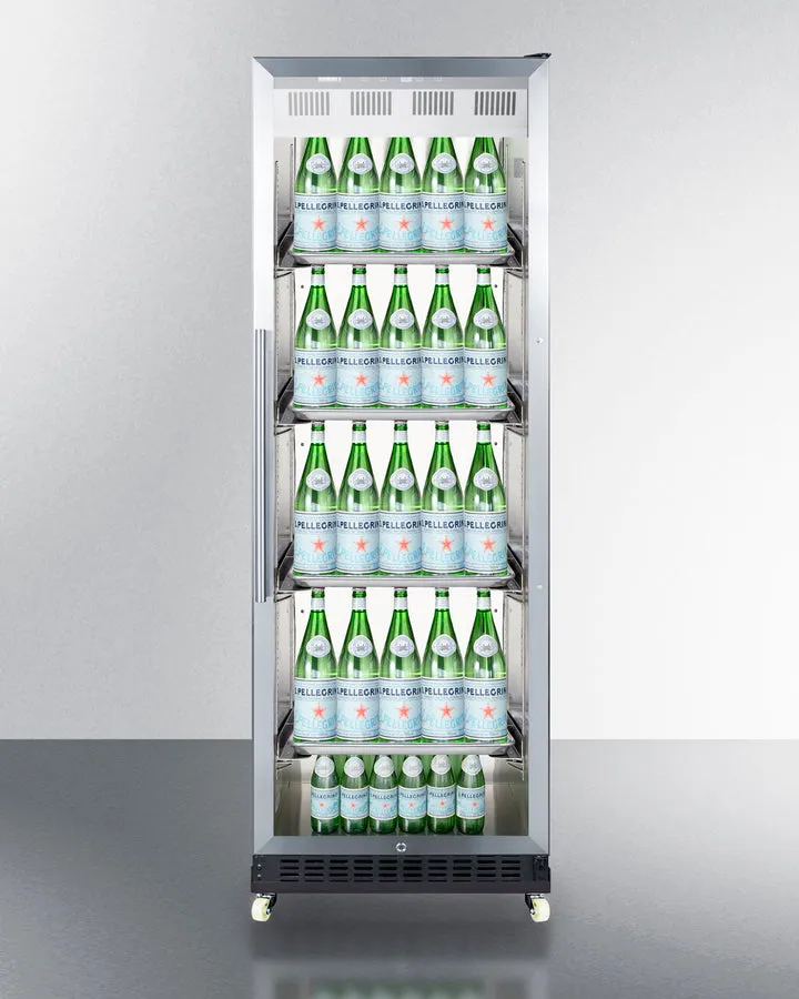 Summit 24" Wide Mini Reach-In Beverage Center with Dolly - SCR1401RICSS