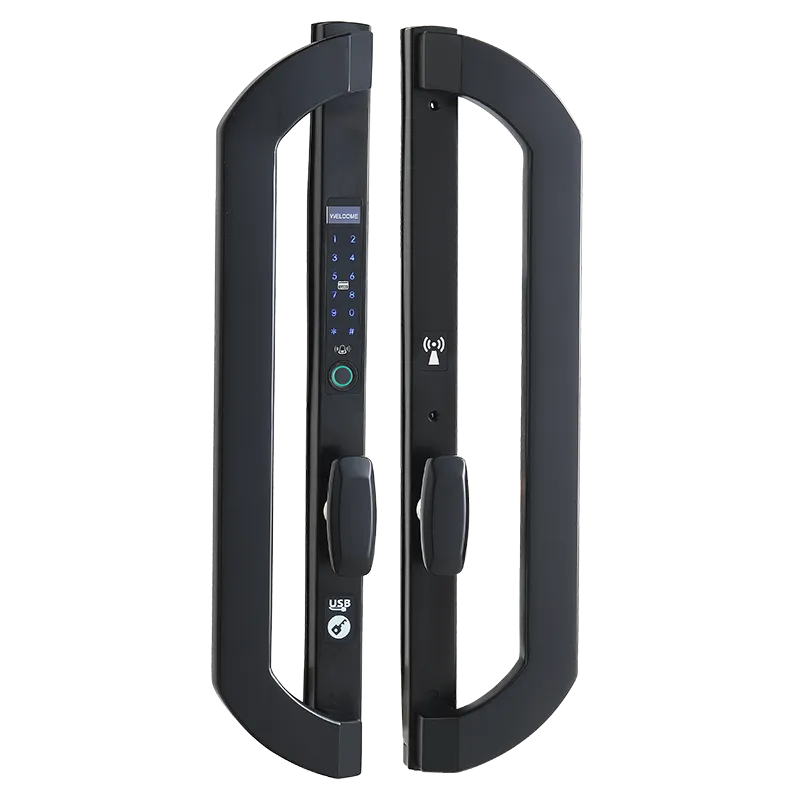 SUPREME| Commercial Property Smart Fingerprint Door Lock  Passcode Cards and Mobile APP Keyless Entry Aluminum Door , Vinyl Door , Patio Door Lock