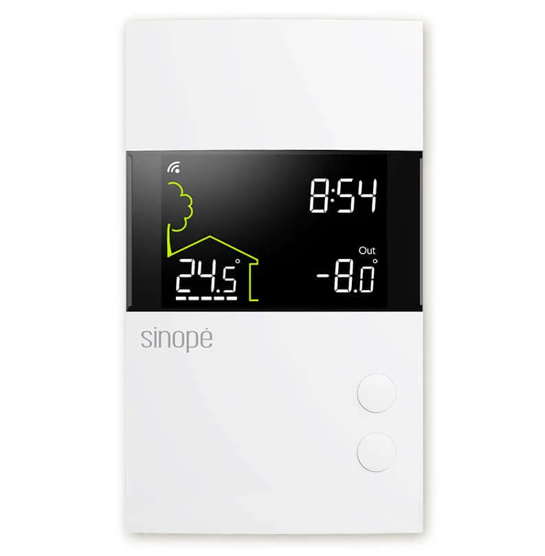 Smart 24Vac Wi-Fi Compatible Low Voltage Heating Thermostat TH1400WF - Ideal for Home Energy Optimization