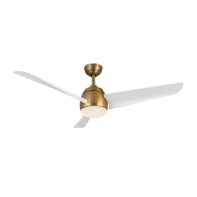 Thalia 54" Ceiling Fan in Brushed Gold/Matte White