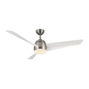 Thalia 54" Ceiling Fan in Brushed Nickel/Matte White