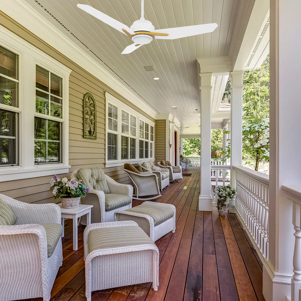 Tilbury Smart Ceiling Fan with LED Light and Remote Outdoor/Indoor 52"