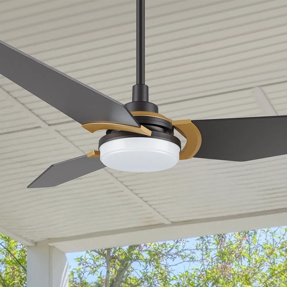Trailblazer Outdoor Smart Ceiling Fan with LED Light and Remote 56"
