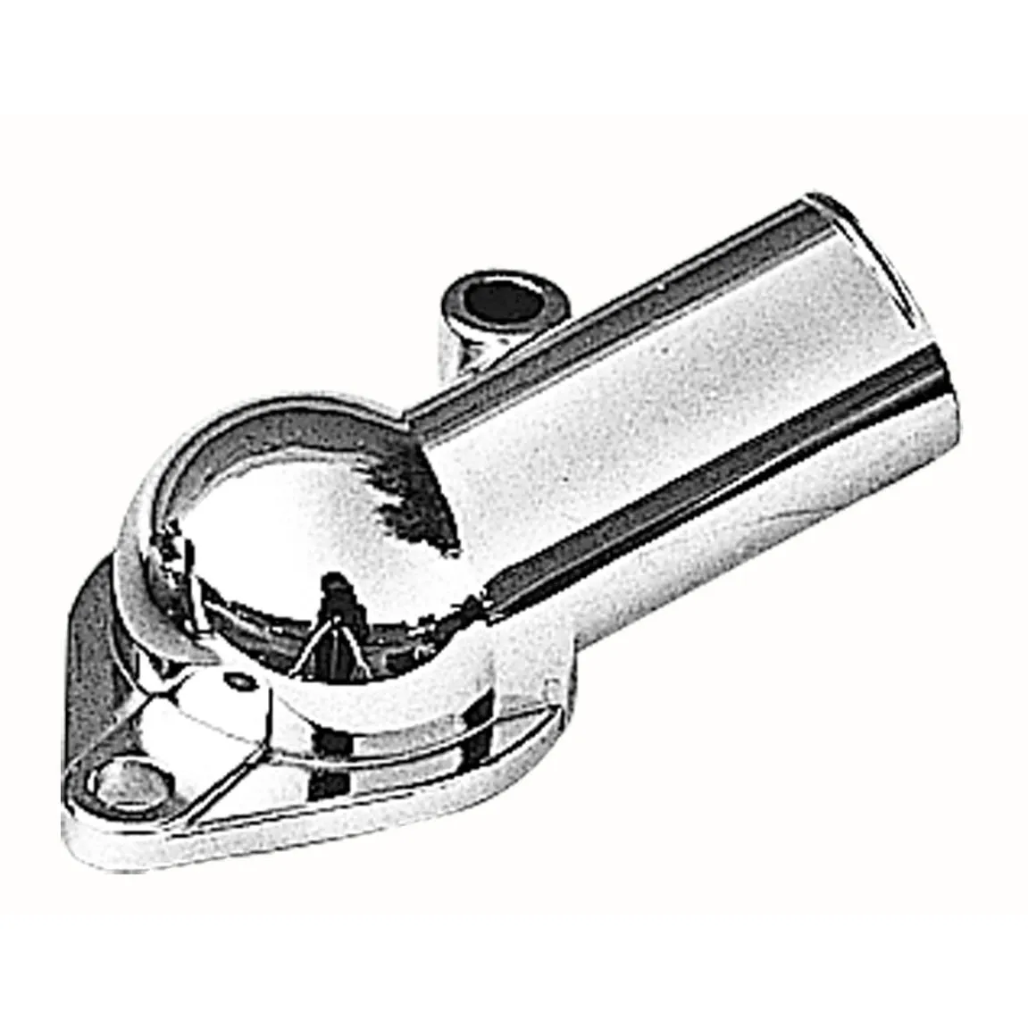 Trans-Dapt 75 Degree Water Neck - 1-1/2 in ID Hose - O-Ring - Chrome - Chevy V8