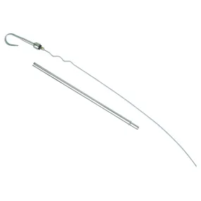 Trans-Dapt Engine Oil Dipstick - Solid Tube - Block Mount - 21 in Long - Chrome - Small Block Mopar