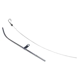 Trans-Dapt Engine Oil Dipstick - Solid Tube - Block Mount - 23 in Long - Chrome - Small Block Chevy