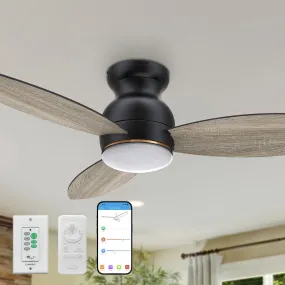 Trendsetter Ⅱ Outdoor Low Profile Smart Fan with LED Light Remote 48”