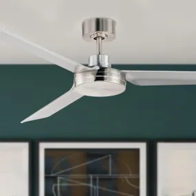 Ultra Slim 52 Inch Nickel Outdoor Ceiling Fan with Wall Control