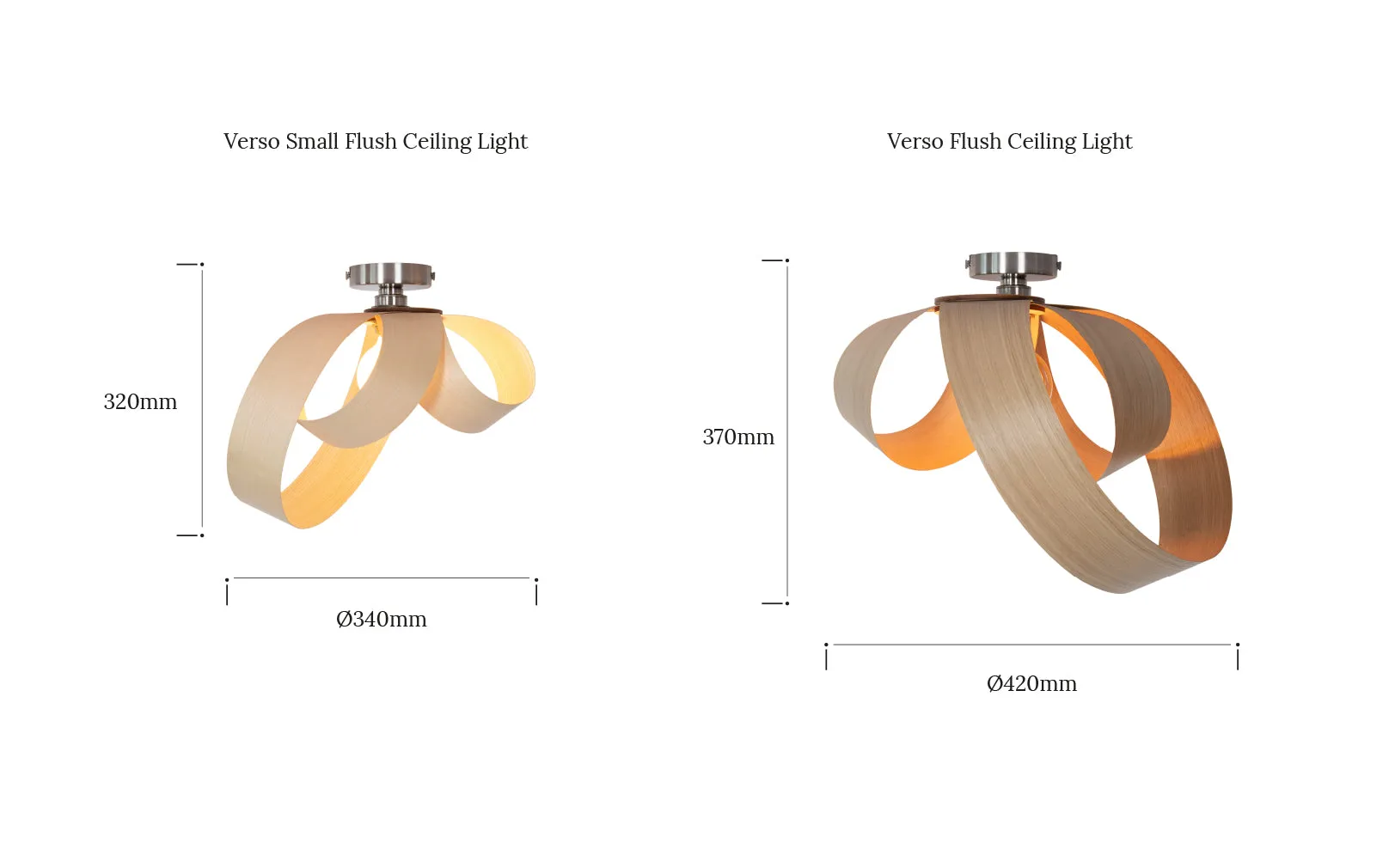 Verso Small Flush Ceiling Light