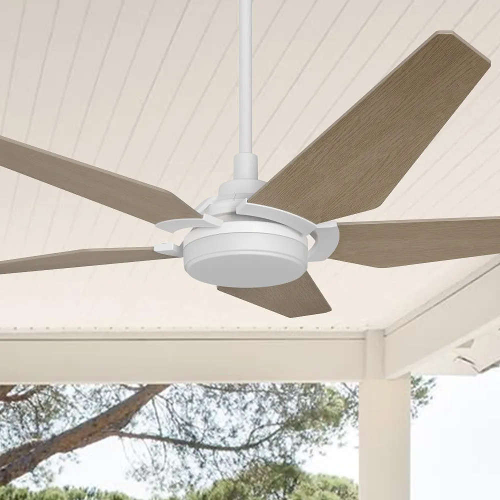 Voyager Outdoor Smart Ceiling Fan with Dimmable LED Light Remote 52"