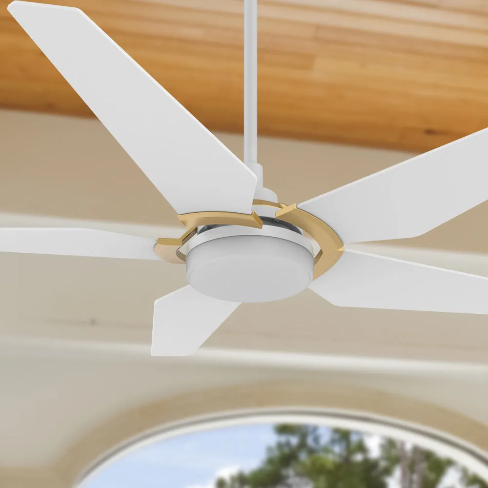 Voyager Outdoor Smart Ceiling Fan with Dimmable LED Light Remote 52"