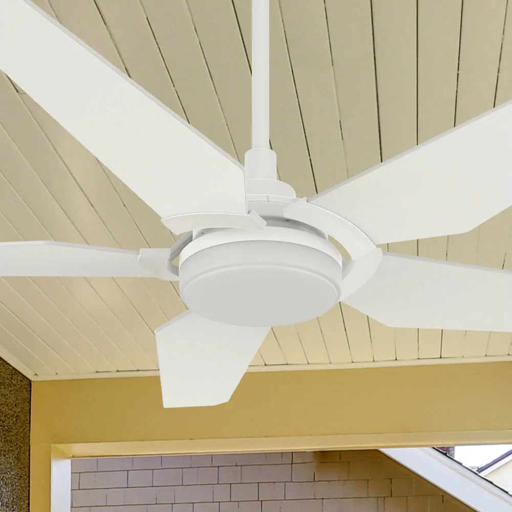 Voyager Outdoor Smart Ceiling Fan with Dimmable LED Light Remote 52"