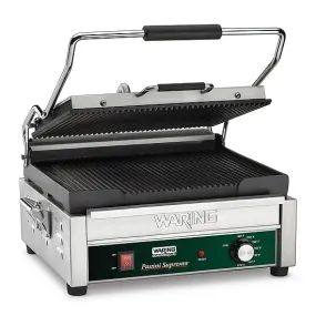 Waring WPG250 Panini Grill w/ Ribbed Plates, 120V