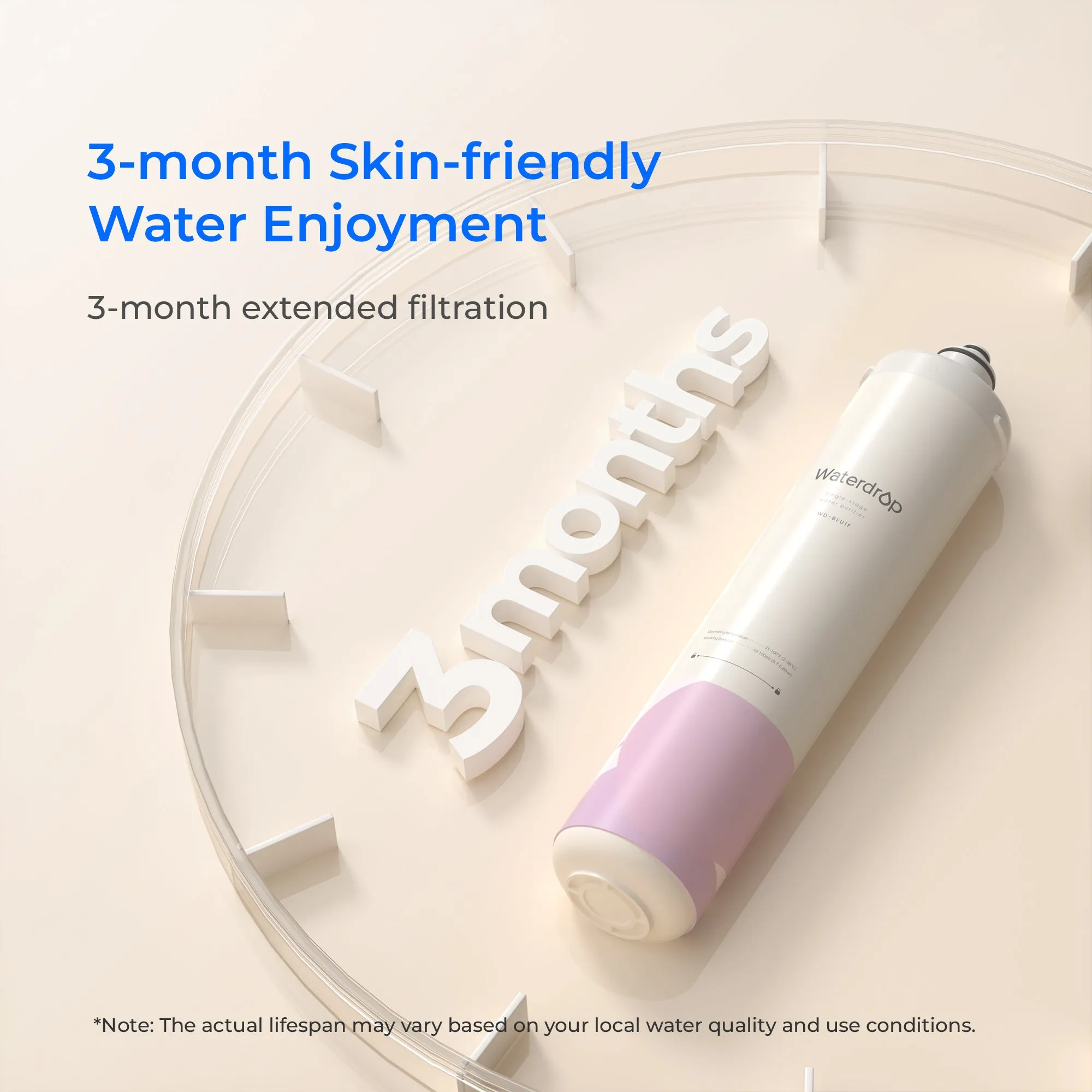 Waterdrop Water Filter Replacement - Soften Skin & Hair, Purify Water