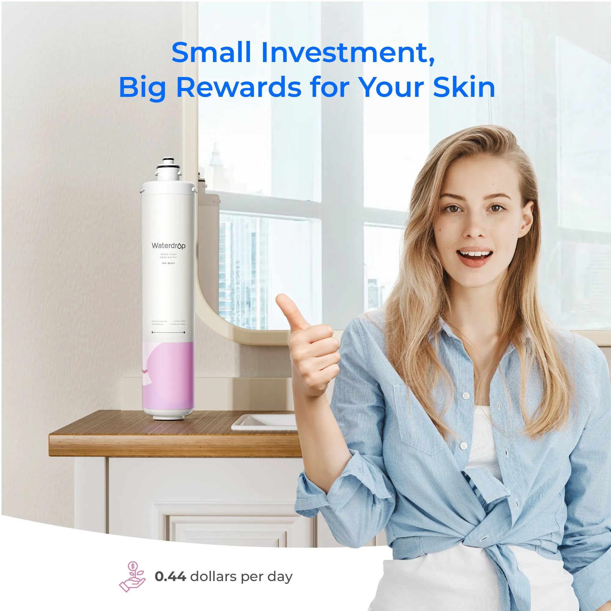 Waterdrop Water Filter Replacement - Soften Skin & Hair, Purify Water