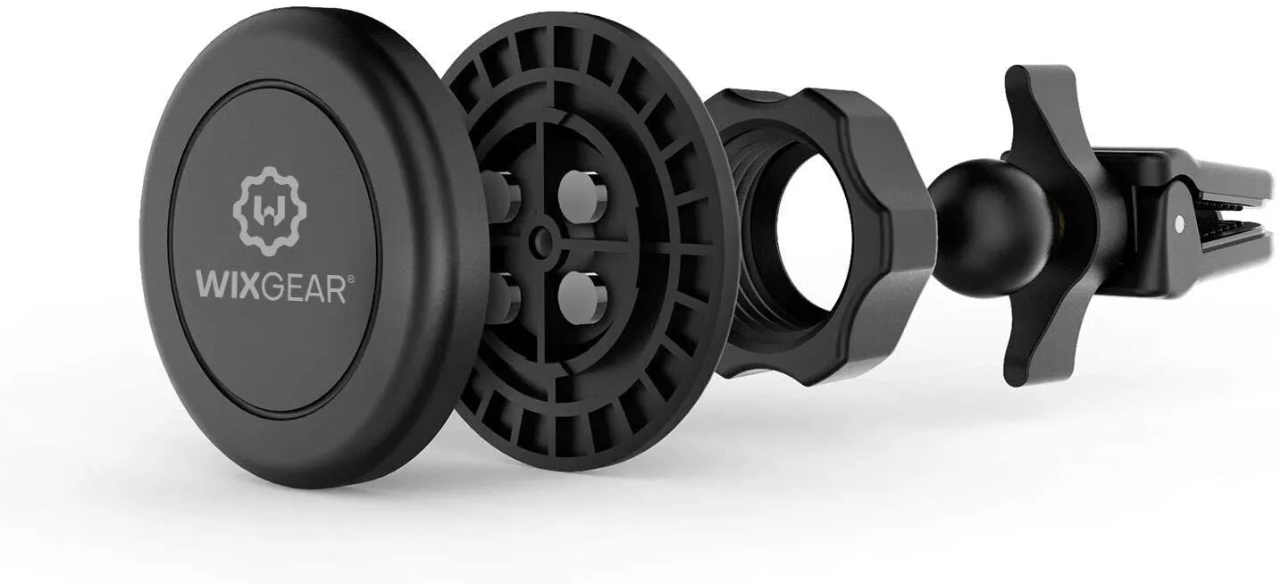 WixGear Universal Twist-lock Mount Air vent Magnetic Car Mount Holder, for Cell Phones and Mini Tablets