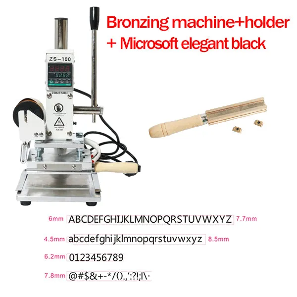ZS-100B Dual Use Hot Foil Stamping Machine Manual Bronzing Machine For Pvc Card Leather Pencils Paper Stamping Machine
