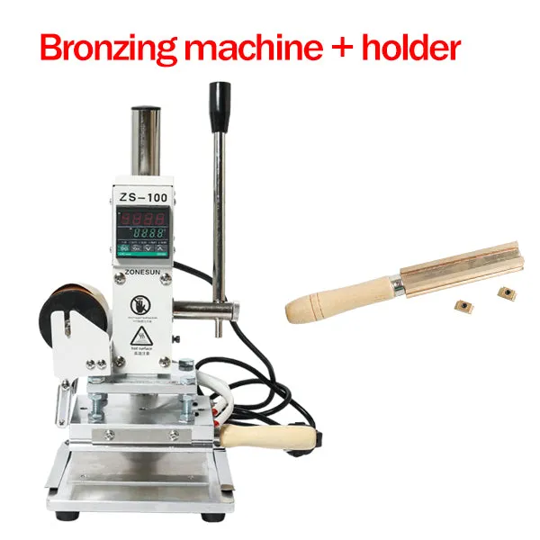 ZS-100B Dual Use Hot Foil Stamping Machine Manual Bronzing Machine For Pvc Card Leather Pencils Paper Stamping Machine