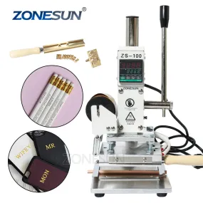 ZS-100B Dual Use Hot Foil Stamping Machine Manual Bronzing Machine For Pvc Card Leather Pencils Paper Stamping Machine