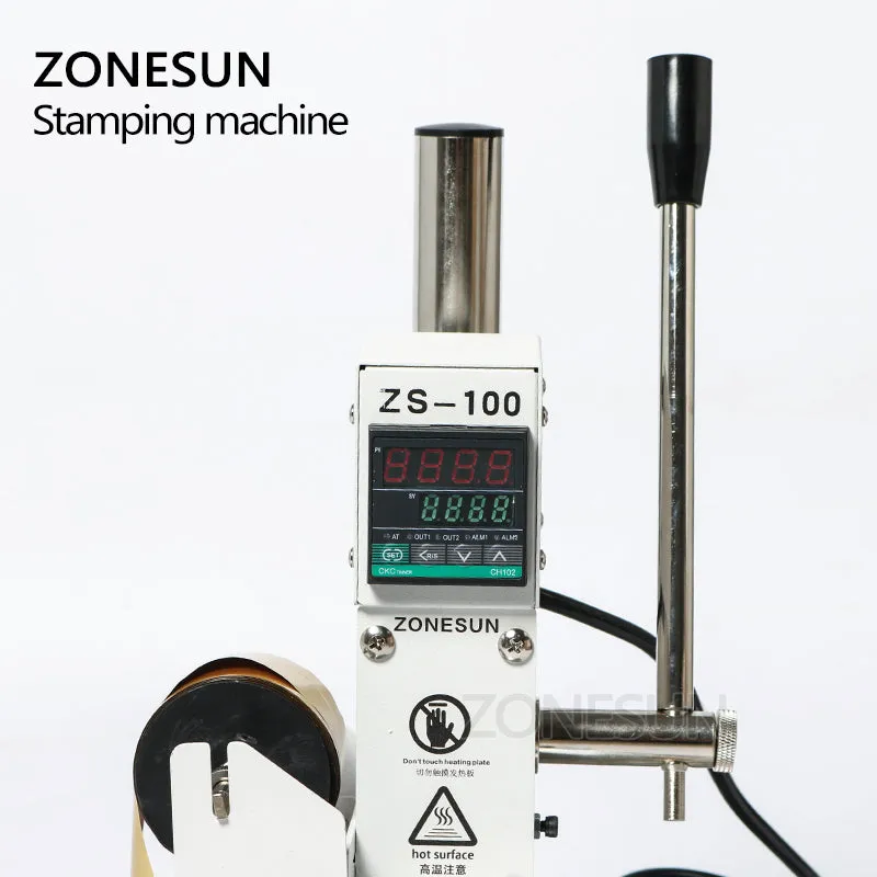 ZS-100B Dual Use Hot Foil Stamping Machine Manual Bronzing Machine For Pvc Card Leather Pencils Paper Stamping Machine